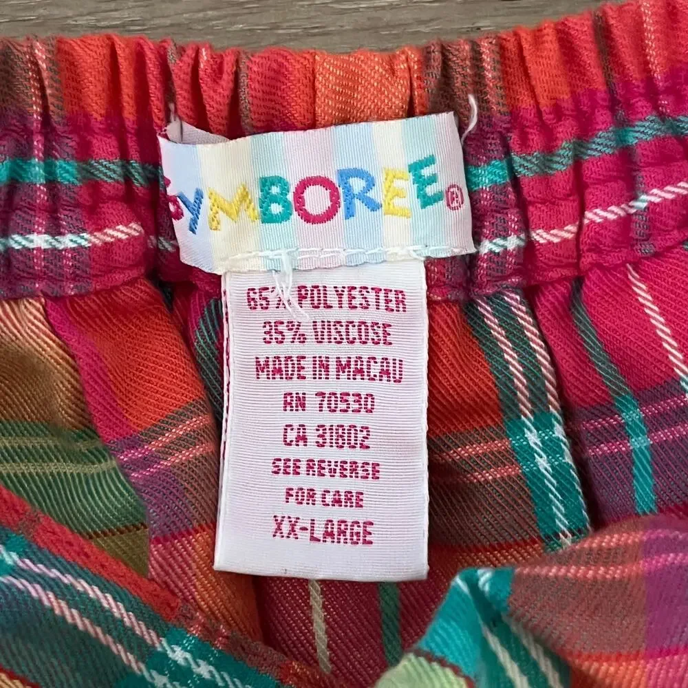 Vintage Gymboree Plaid Skirt Girls XL Rainbow Tag Multicolor Pleated Skirt